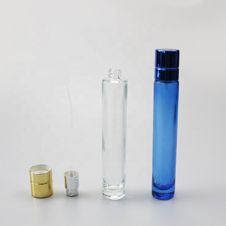 New hot sale colored blue lady perfume glass bottles 35ml