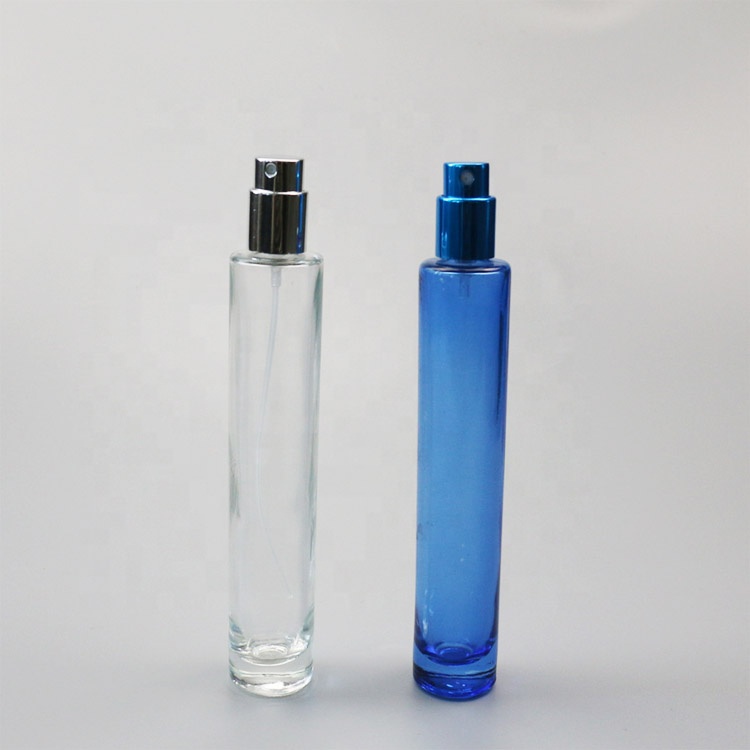 New hot sale colored blue lady perfume glass bottles 35ml
