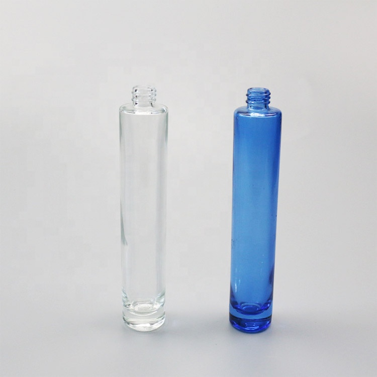New hot sale colored blue lady perfume glass bottles 35ml