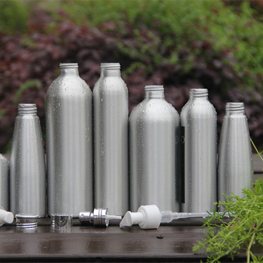 New luxury wholesale empty aluminum bottle 250ml cosmetic bottle