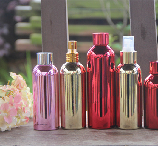 New luxury wholesale empty aluminum bottle 250ml cosmetic bottle