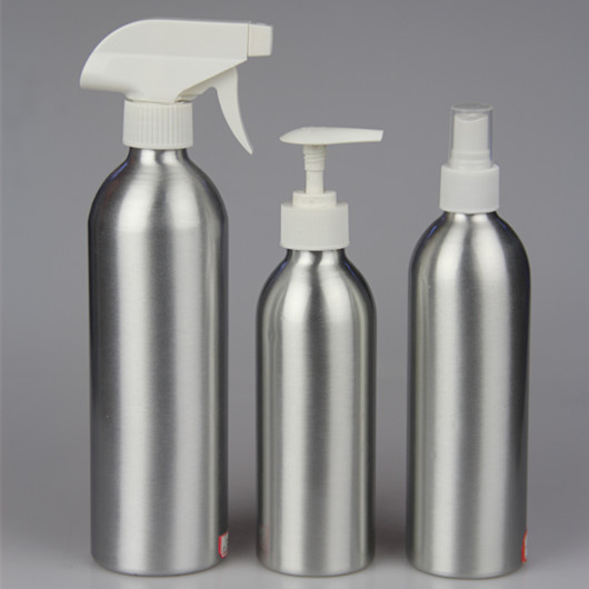 New luxury wholesale empty aluminum bottle 250ml cosmetic bottle