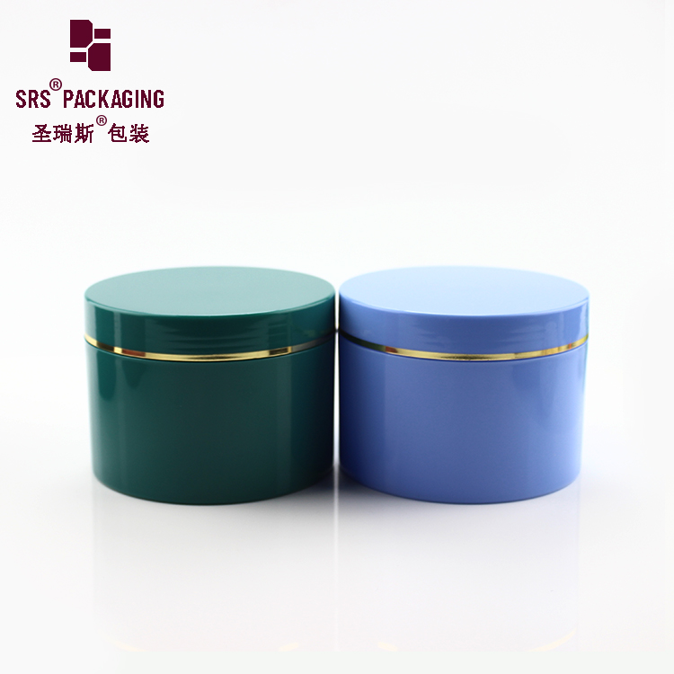 New mold Eco-friendly 400g glossy single wall PP plastic cosmetic jars with screw lid