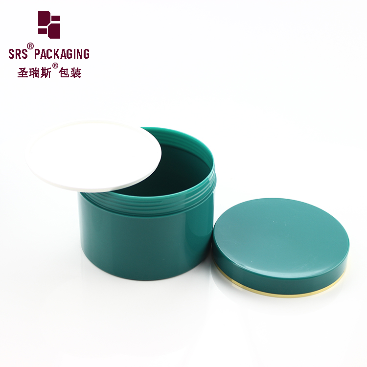 New mold Eco-friendly 400g glossy single wall PP plastic cosmetic jars with screw lid