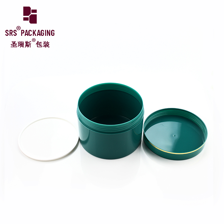 New mold Eco-friendly 400g glossy single wall PP plastic cosmetic jars with screw lid
