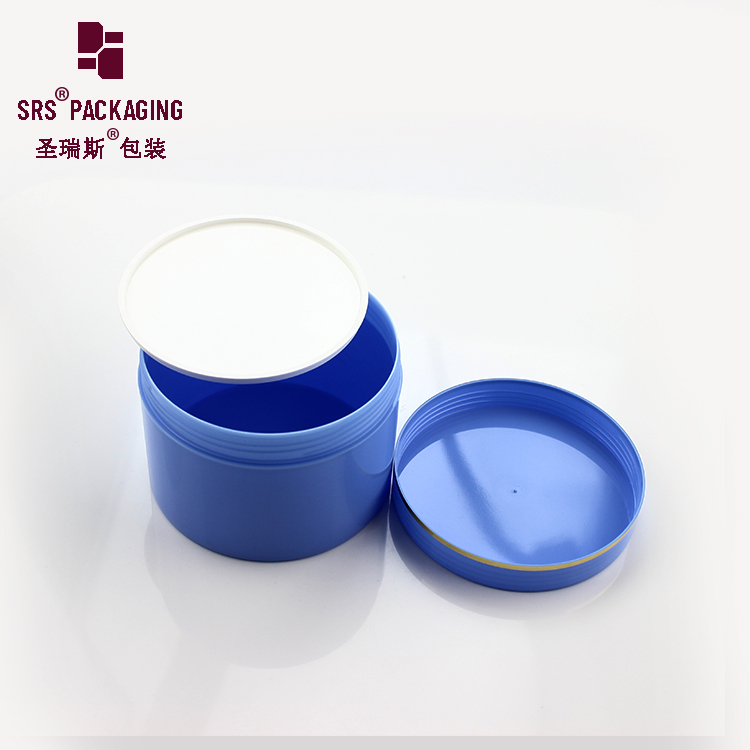 New mold Eco-friendly 400g glossy single wall PP plastic cosmetic jars with screw lid