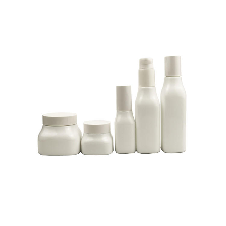 New opal white glass cosmetic cosmetics containers and packaging natural Hot cake opal white glass jar cosmetic glass cream jar
