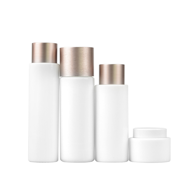 New opal white glass cosmetic cosmetics containers and packaging natural