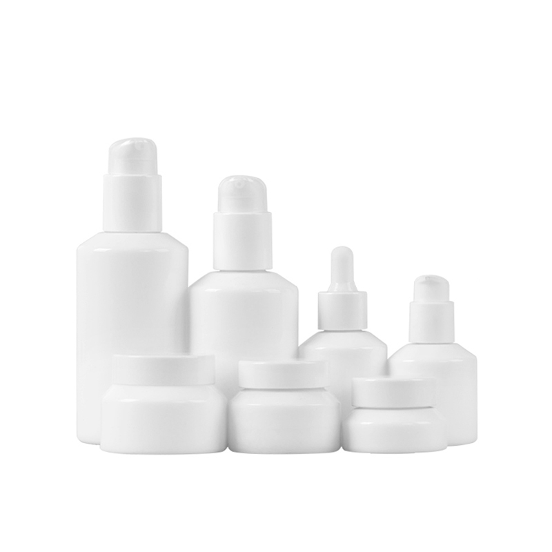 New opal white glass cosmetic cosmetics containers and packaging natural