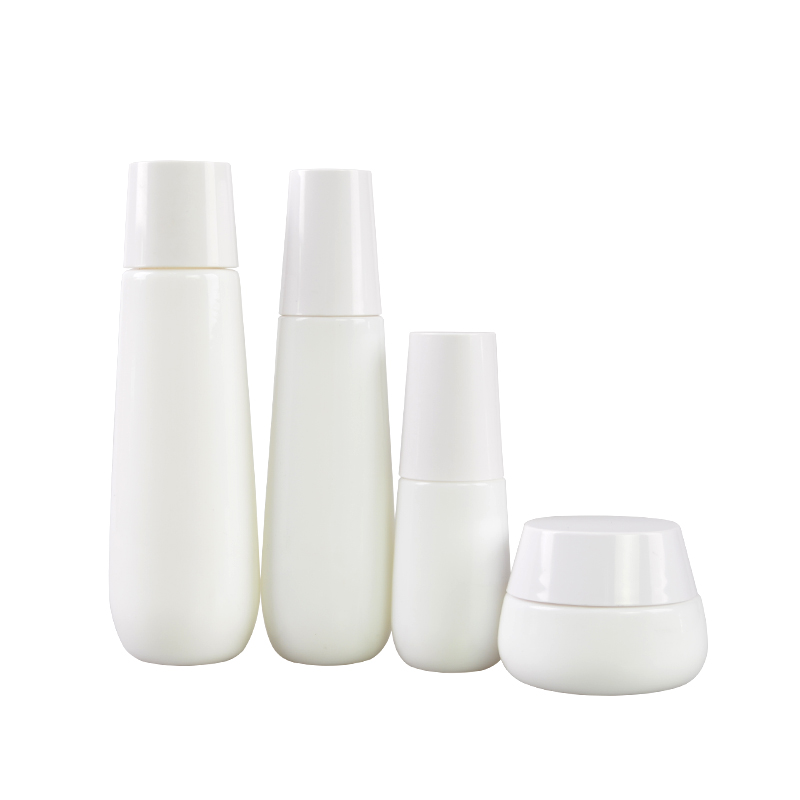 New opal white glass cosmetic cosmetics containers and packaging natural
