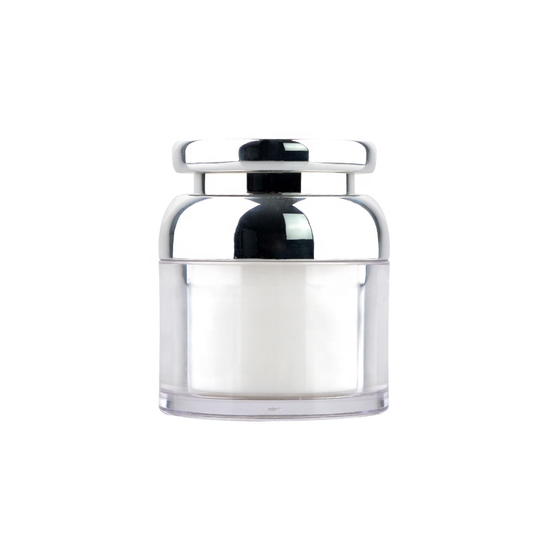 New plastic product acrylic bottles and jars with sliver lid