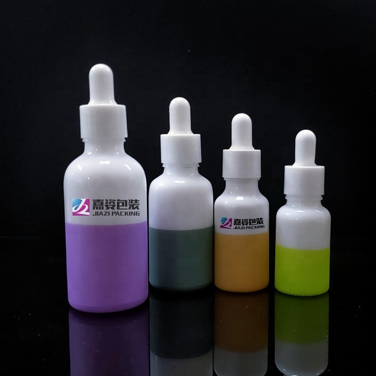 New popular glass dropper matte white cosmetic bottle