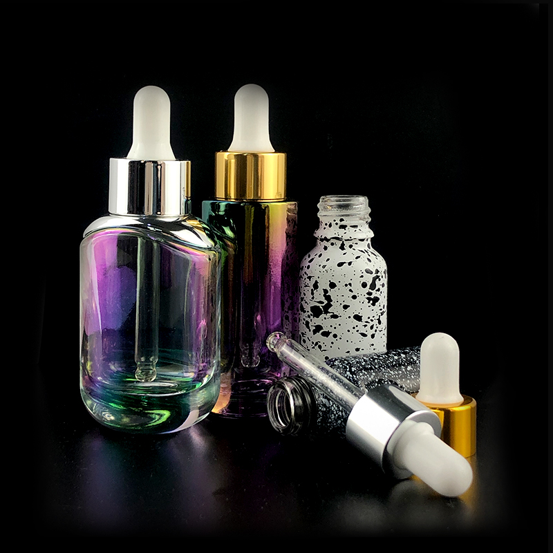 New process colorful essential oil bottle 30ml 60ml glass dropper bottle