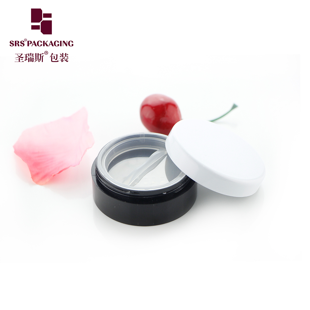 New product 10g 20g plastic clear rotating sifter loose powder jar