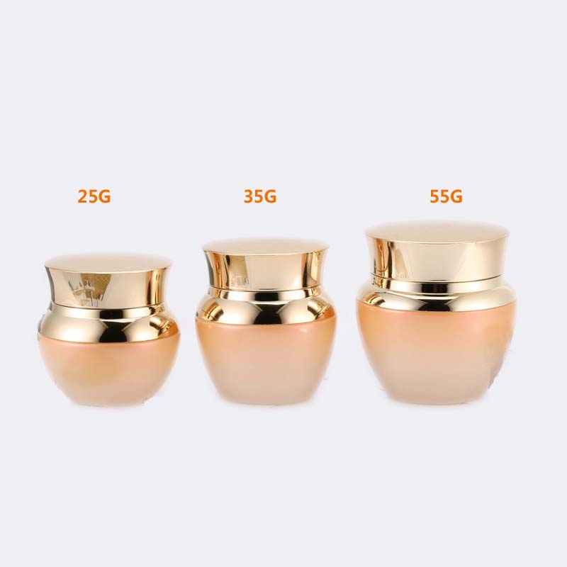 New product 15G 25G 35G 55G gradient orange glass cream jar