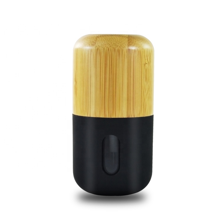 New product 2019 empty 30ml 1oz cosmetic packing bamboo lotion pump bottle
