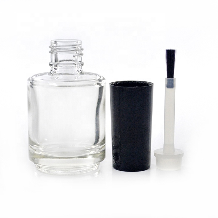 New product 2019 empty clear amber white matte black 15ml 17ml nail polish glass bottle