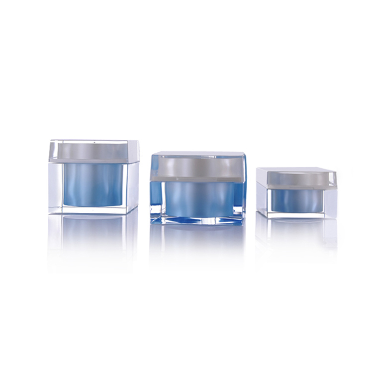 New product 2019 empty cosmetic 30g 50g 80g white black round square acrylic cream jar