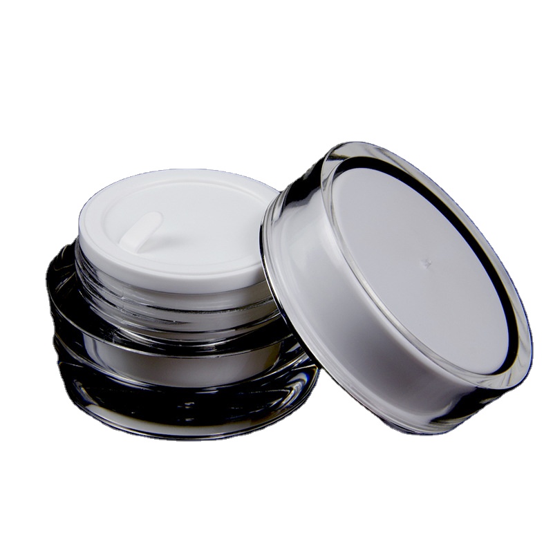 New product 2020 empty cosmetic 10g white round acrylic cream jar