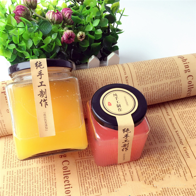 New product 50ml 80ml 100ml 200ml 280ml 380ml 500ml 730ml glass square honey jar with lid