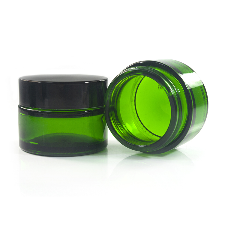 New product 5g 10g 15g 20g 30g 50g 100g blue green clear amber clear black cosmetic cream glass jar for face cream