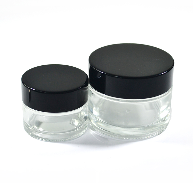 New product 5g 10g 15g 20g 30g 50g 100g blue green clear amber clear black cosmetic cream glass jar for face cream