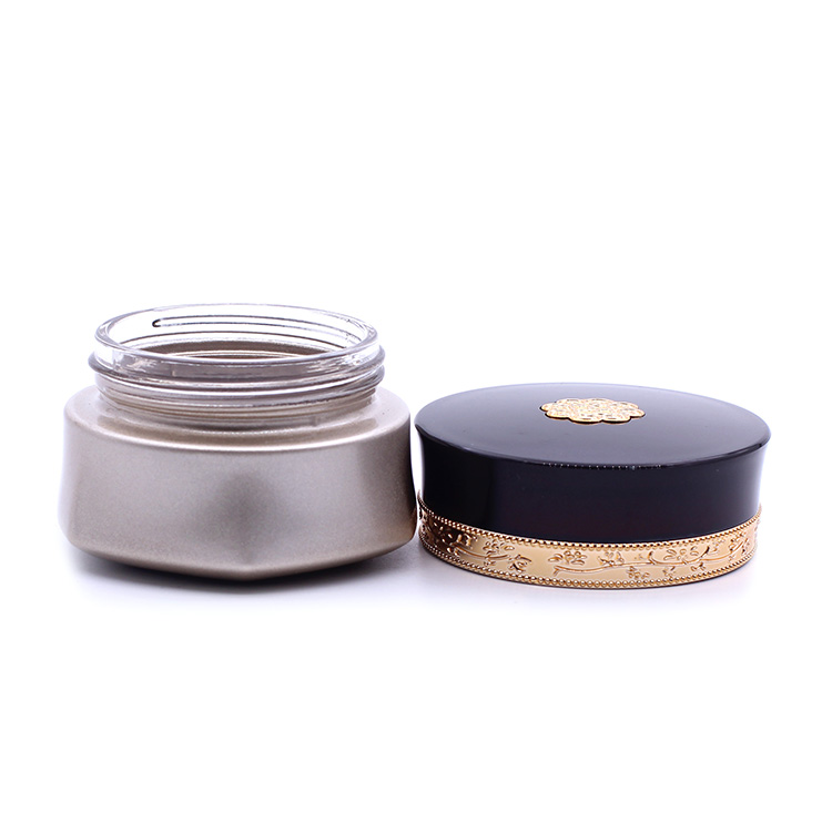 New product Screen Printing Surface Handling and Skin Care Cream 30g glass luxury cosmetic jar