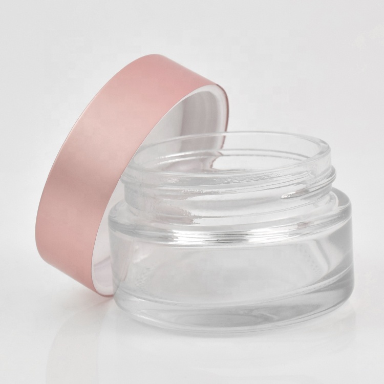 New product arrival eco friendly cosmetic containers lid can custom glass cosmetics jar weed jar for flower