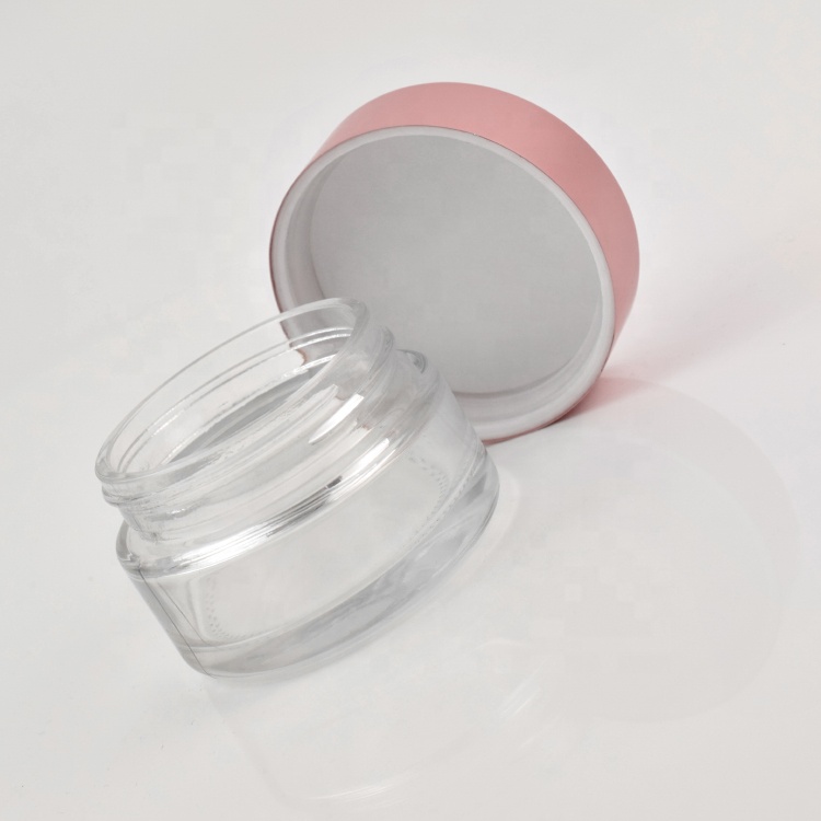 New product arrival eco friendly cosmetic containers lid can custom glass cosmetics jar weed jar for flower