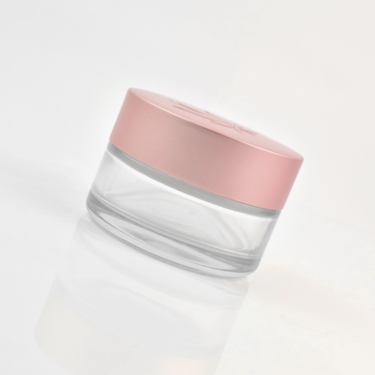 New product arrival eco friendly cosmetic containers lid can custom glass cosmetics jar weed jar for flower