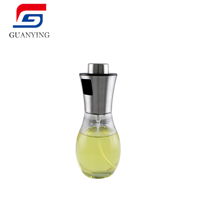 New product capacity kitchen cooking oil bottle spray vinegar glass bottle stainless steel olive oil sprayer bottle