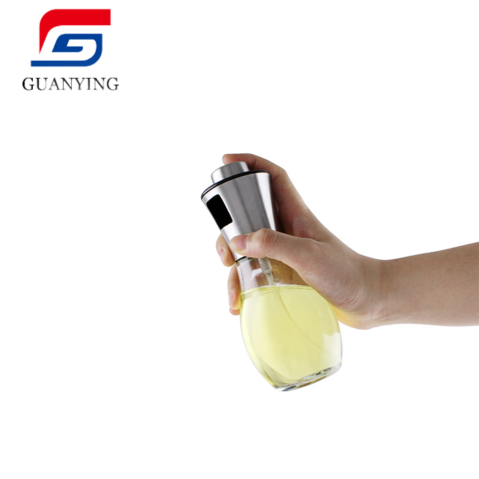 New product capacity kitchen cooking oil bottle spray vinegar glass bottle stainless steel olive oil sprayer bottle