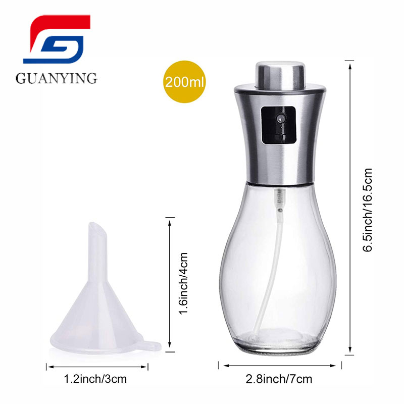 New product capacity kitchen cooking oil bottle spray vinegar glass bottle stainless steel olive oil sprayer bottle