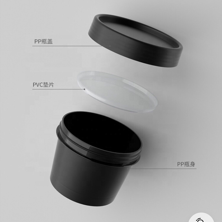 New product colored empty face cream plastic 50ml 100ml 200ml cosmetic jar with colored lid