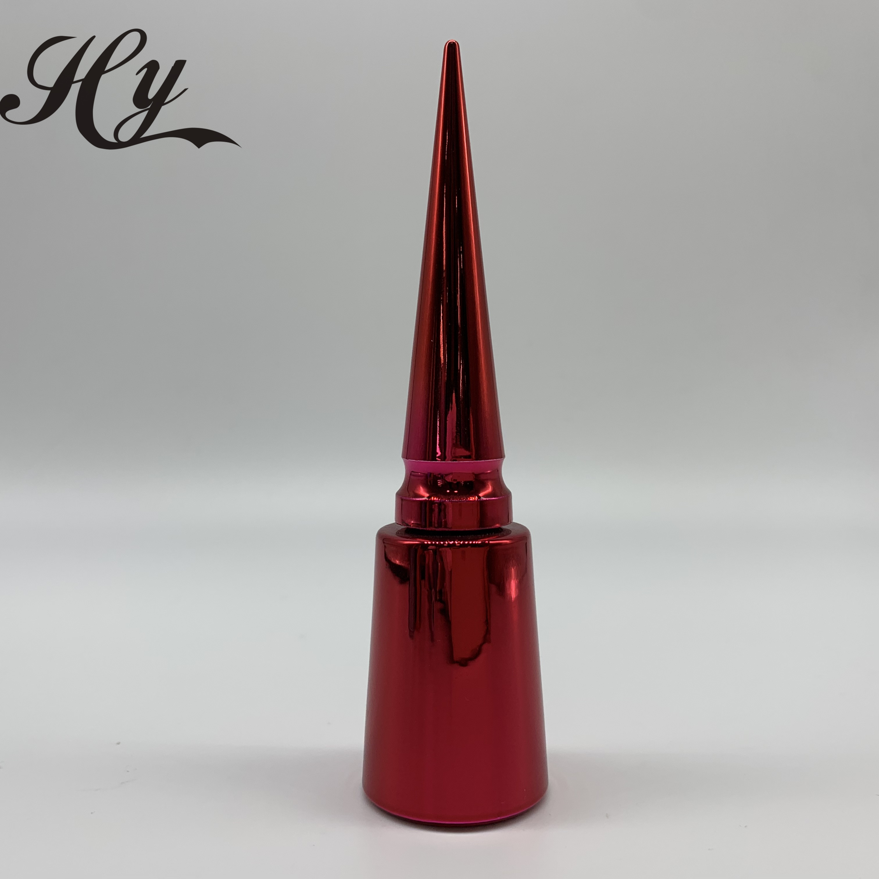 New product custom luxury gold uv electroplating cosmetic nail polish glass bottle