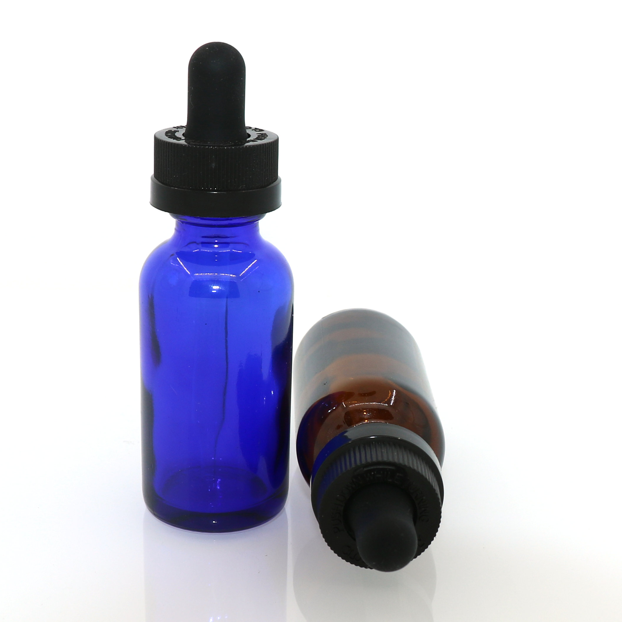 New product e liquid round boston glass bottle with childproof cap drop plastic dropper glass bottle 30ml 1oz