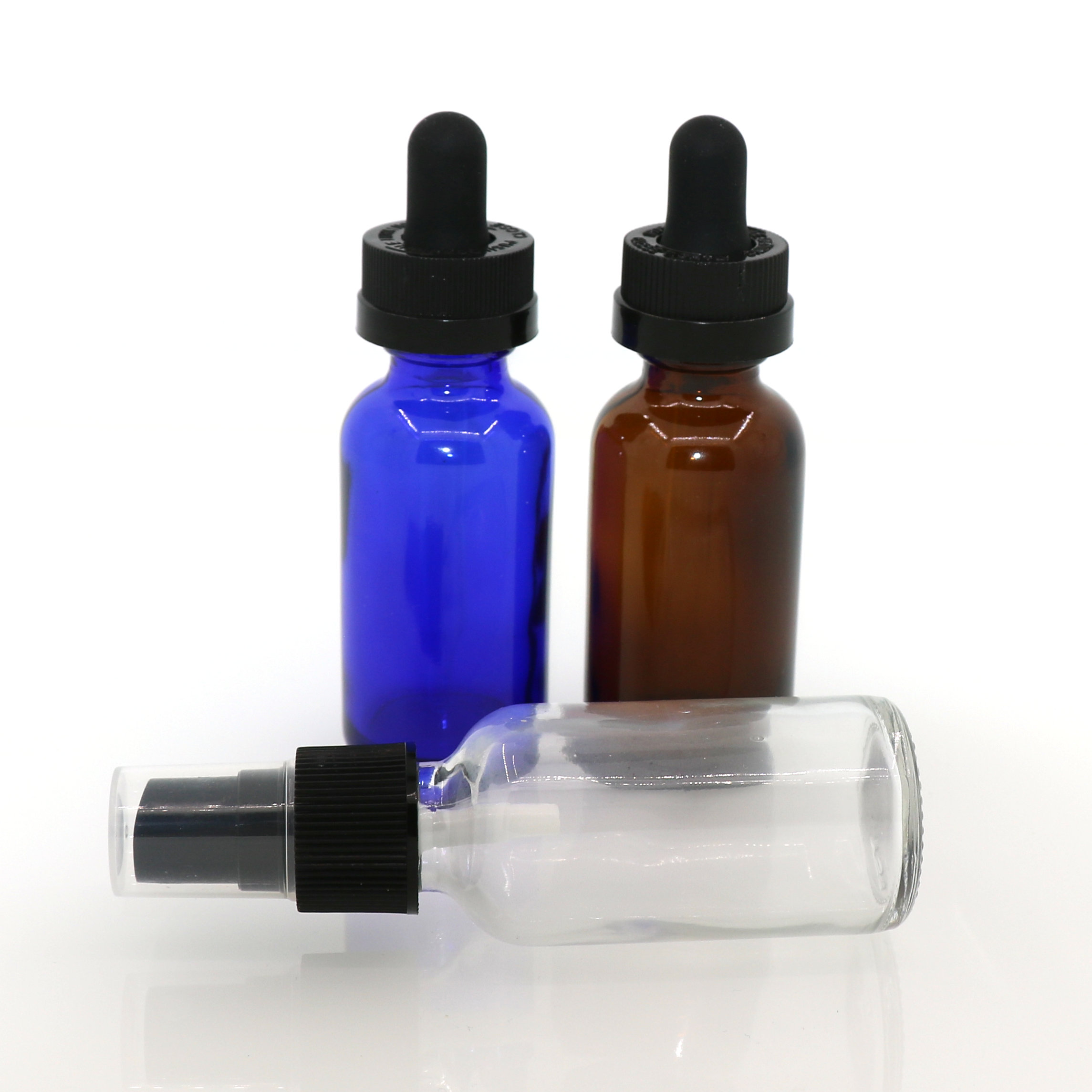New product e liquid round boston glass bottle with childproof cap drop plastic dropper glass bottle 30ml 1oz