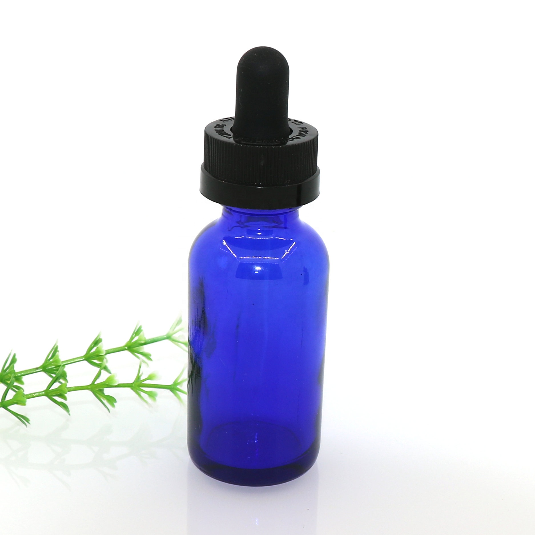 New product e liquid round boston glass bottle with childproof cap drop plastic dropper glass bottle 30ml 1oz