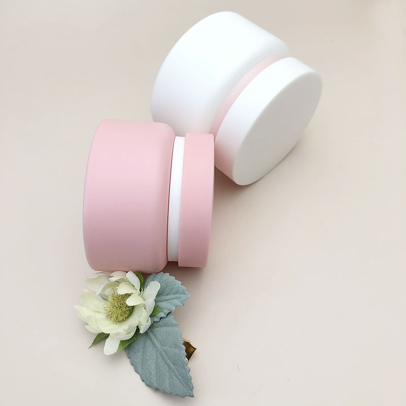 New product pink cosmetic_jars_wholesale coloured plastic jar empty jars for creams