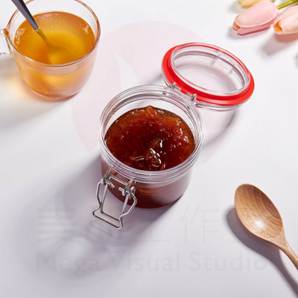 New product pink transparent cosmetic packaging 100ml cream jar plastic pet