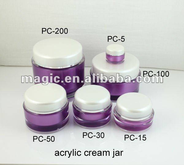 New product popular cosmetic plastic container Round Acrylic Jar