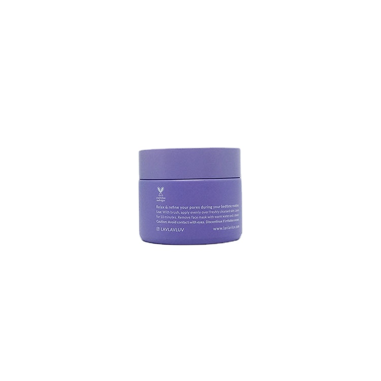 New product  round purple ceramic jar  15g 20g 30g 50g 100g  packaging container face cream jar with purple plastic lid