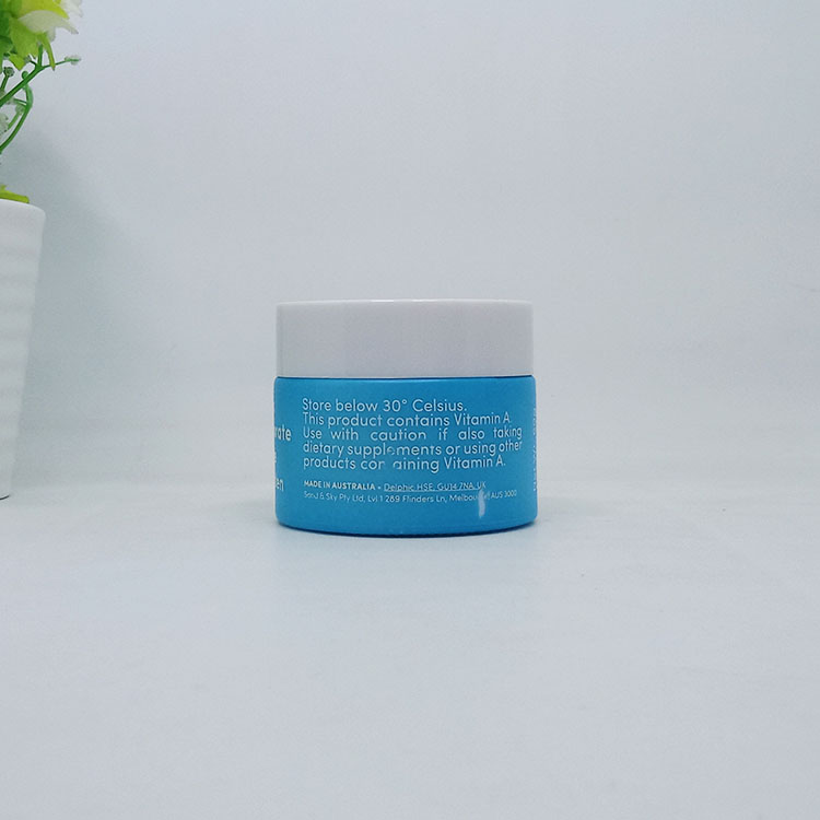 New product round purple ceramic jar 15g 20g 30g 50g 100g packaging container face cream jar with purple plastic lid