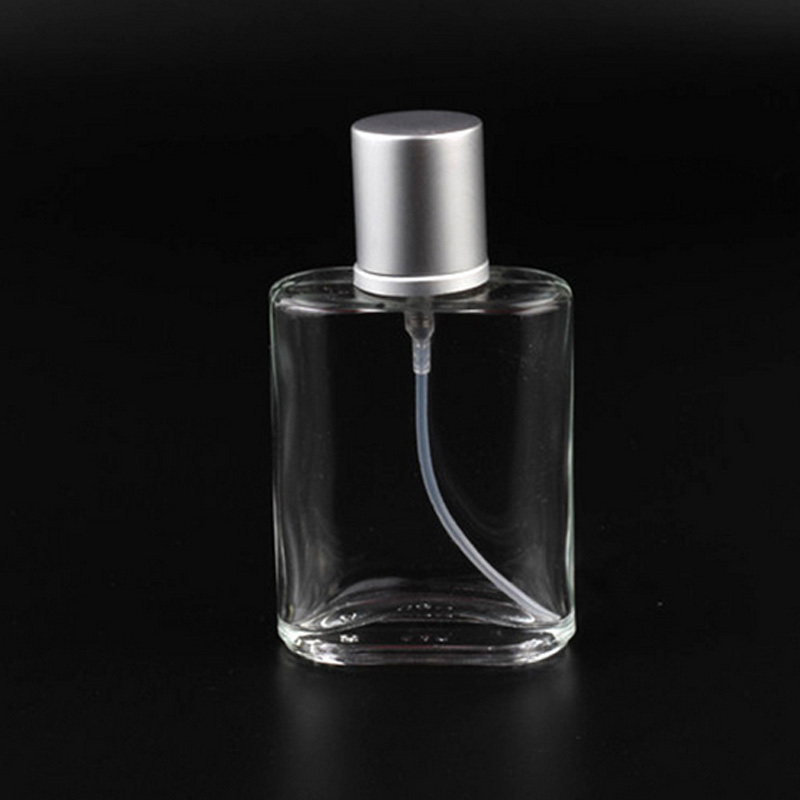 New products 30ml 50ml 100ml frosted clear rectangular glass mist spray bottle for perfume