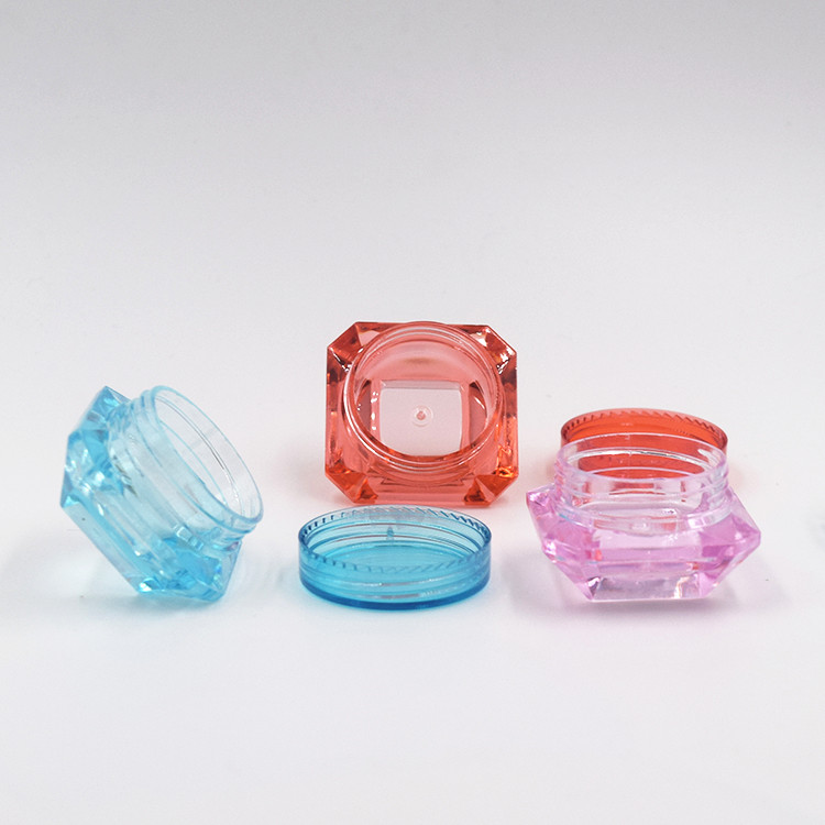 New products cosmetics makeup loose powder use 3g 5g diamond shape small plastic jar