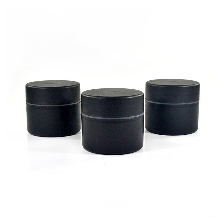 New products empty packaging 50ml black white double ply plastic cream jar
