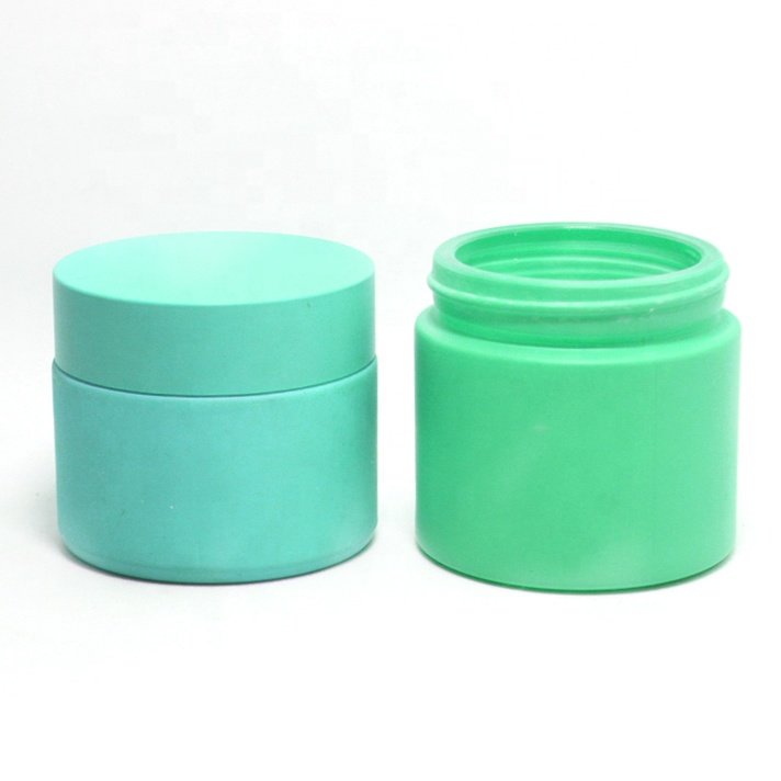 New products matte black blue green pink 30g 50g glass cream jar