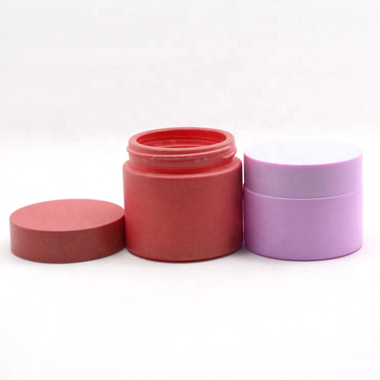 New products matte black blue green pink 30g 50g glass cream jar