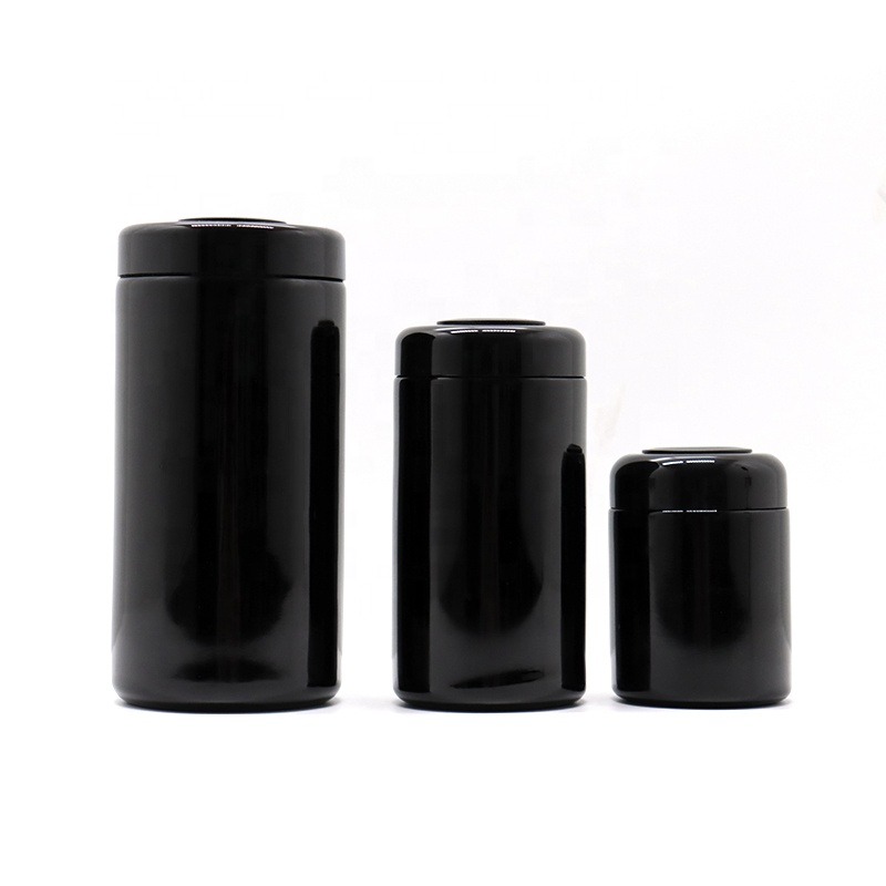 New products moisturizing UV protection 250ml 500ml 1000ml dark violet black glass food hemp jar