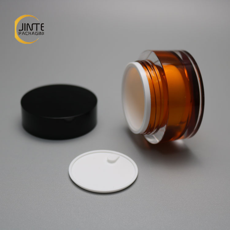 New products wholesale 15ml 30ml 50ml Amber Round Luxury empty acrylic cosmetic packaging jar